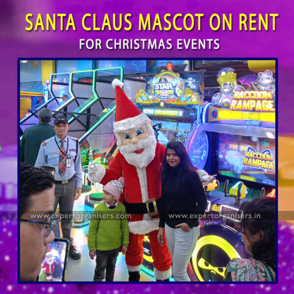 Santa claus Mascot available on Rental in chandigarh, Mohali, Panchkula, Zirakpur for Christmas Celebrations